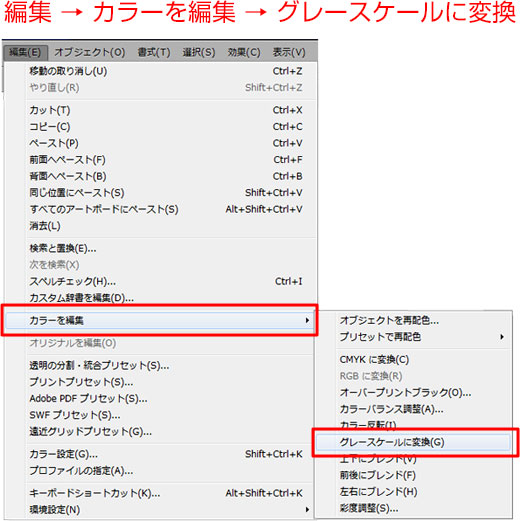 グレースケールに変換完了